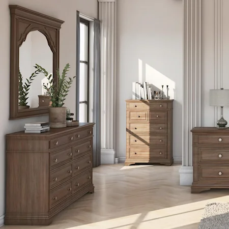 8-Drawer Dresser and Mirror Set